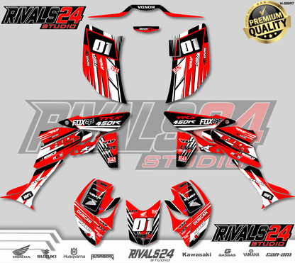 Honda TRX 450R 450ER graphics kit 2004 2005 2006 to 2014 decals