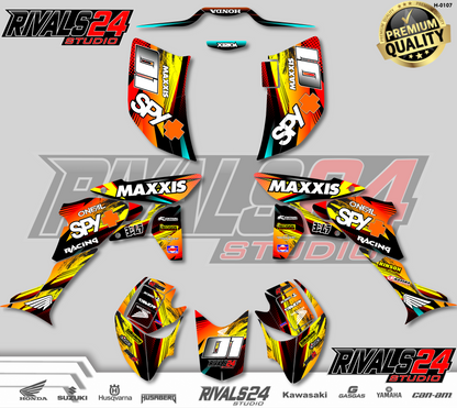 Honda TRX 450R 450ER graphics kit 2004 2005 2006 to 2014 decals
