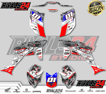 Honda TRX 450R 450ER graphics kit 2004 2005 2006 to 2014 decals