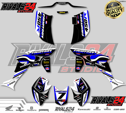 Honda TRX 450R 450ER graphics kit 2004 2005 2006 to 2014 decals