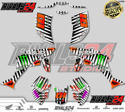 Honda TRX 450R 450ER graphics kit 2004 2005 2006 to 2014 decals