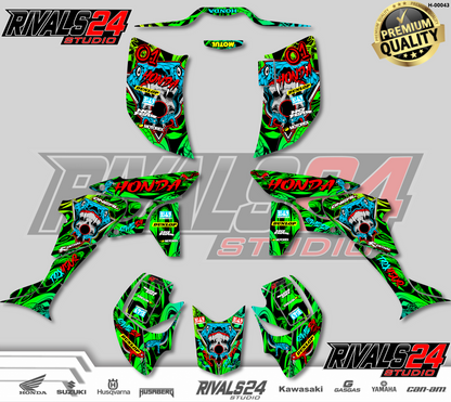 Honda TRX 450R 450ER graphics kit 2004 2005 2006 to 2014 decals
