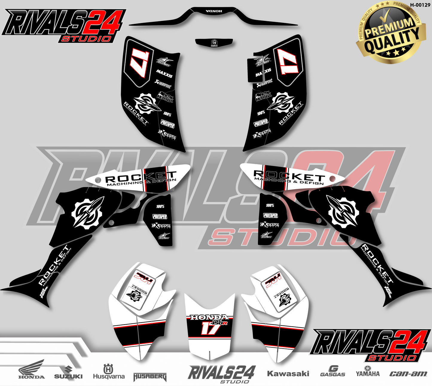 Honda TRX 450R 450ER graphics kit 2004 2005 2006 to 2014 decals
