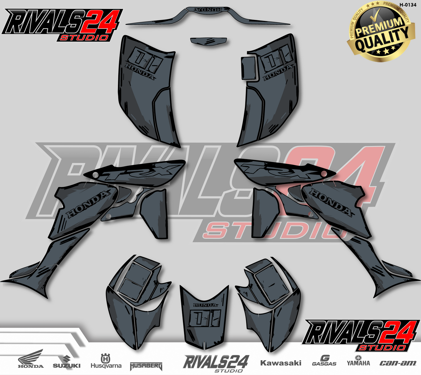 Honda TRX 450R 450ER graphics kit 2004 2005 2006 to 2014 decals