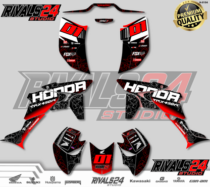 Honda TRX 450R 450ER graphics kit 2004 2005 2006 to 2014 decals