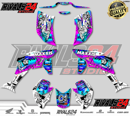 Honda TRX 450R 450ER graphics kit 2004 2005 2006 to 2014 decals