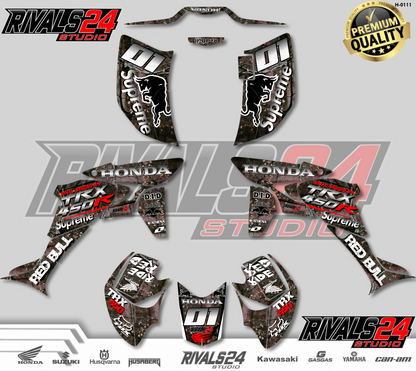 Honda TRX 450R 450ER graphics kit 2004 2005 2006 to 2014 decals