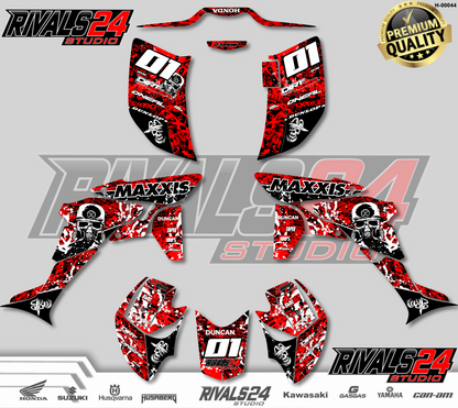 Honda TRX 450R 450ER graphics kit 2004 2005 2006 to 2014 decals