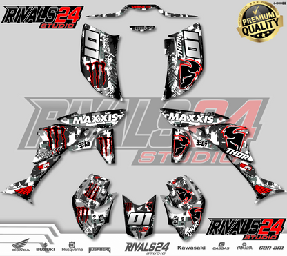 Honda TRX 450R 450ER graphics kit 2004 2005 2006 to 2014 decals