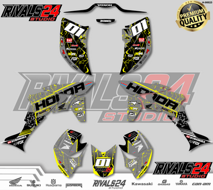 Honda TRX 450R 450ER graphics kit 2004 2005 2006 to 2014 decals