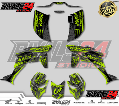 Honda TRX 450R 450ER graphics kit 2004 2005 2006 to 2014 decals