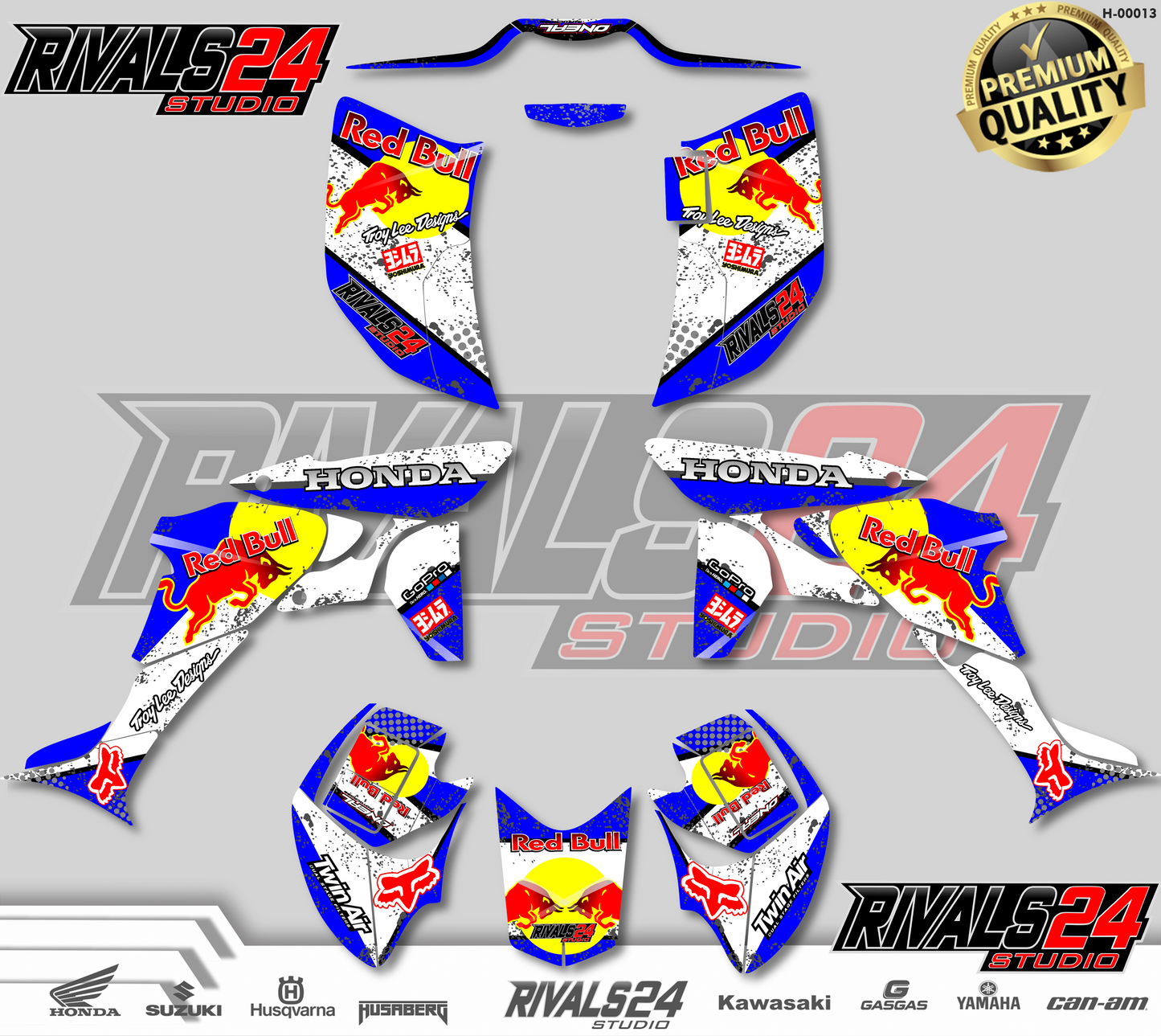 Honda TRX 450R 450ER graphics kit 2004 2005 2006 to 2014 decals