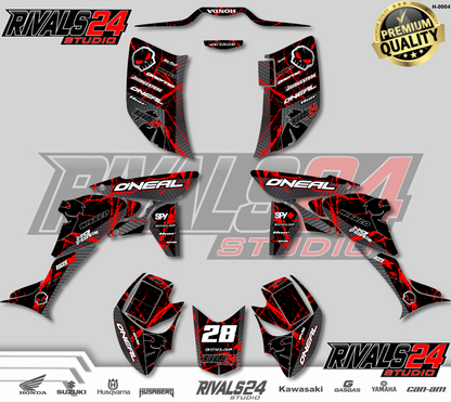 Honda TRX 450R 450ER graphics kit 2004 2005 2006 to 2014 decals