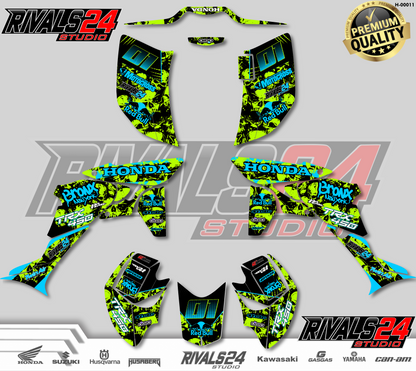 Honda TRX 450R 450ER graphics kit 2004 2005 2006 to 2014 decals