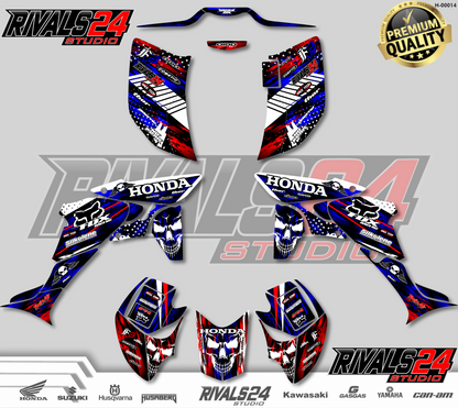 Honda TRX 450R 450ER graphics kit 2004 2005 2006 to 2014 decals