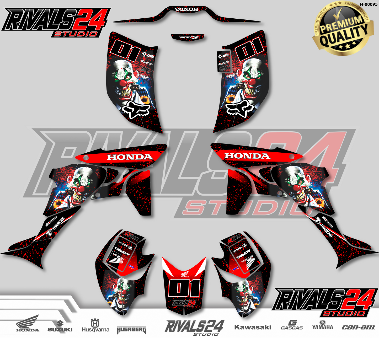 Honda TRX 450R 450ER graphics kit 2004 2005 2006 to 2014 decals