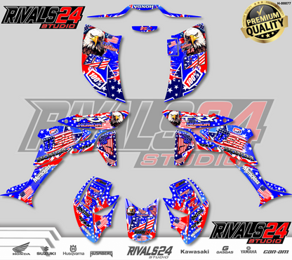 Honda TRX 450R 450ER graphics kit 2004 2005 2006 to 2014 decals