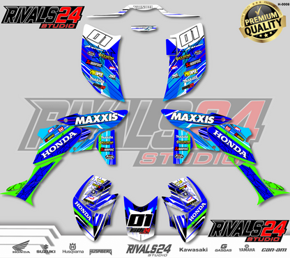 Honda TRX 450R 450ER graphics kit 2004 2005 2006 to 2014 decals