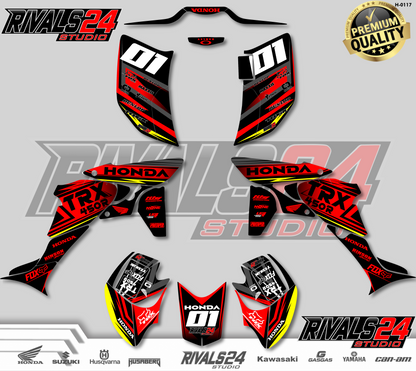 Honda TRX 450R 450ER graphics kit 2004 2005 2006 to 2014 decals