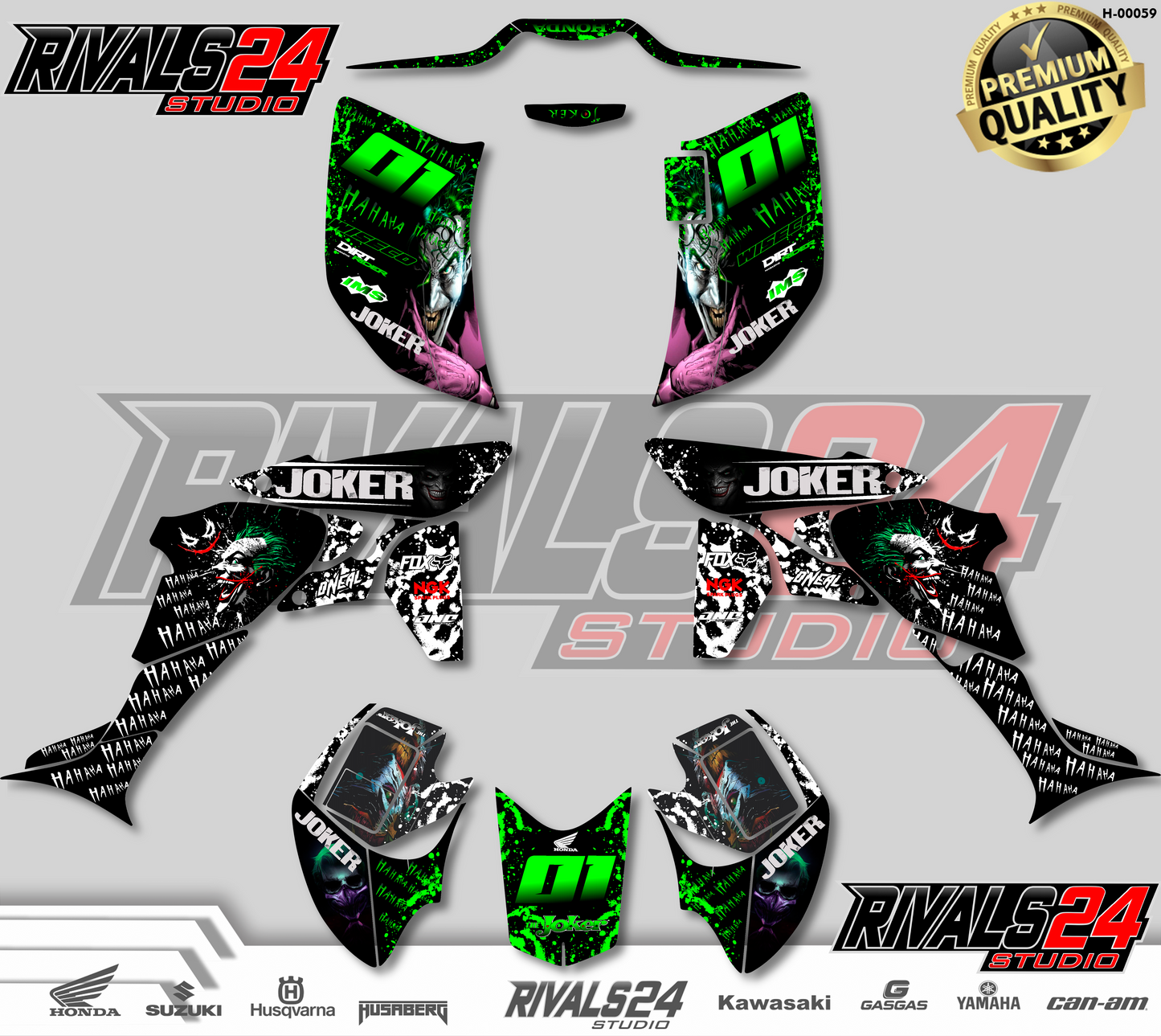 Honda TRX 450R 450ER graphics kit 2004 2005 2006 to 2014 decals