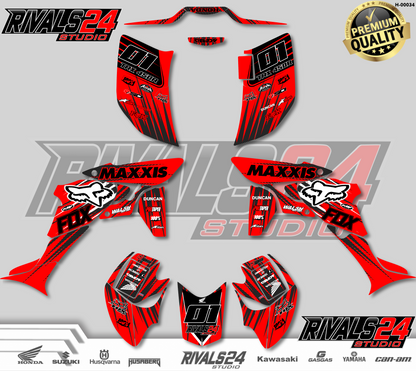 Honda TRX 450R 450ER graphics kit 2004 2005 2006 to 2014 decals