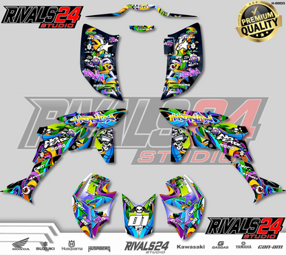 Honda TRX 450R 450ER graphics kit 2004 2005 2006 to 2014 decals