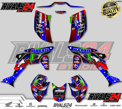 Honda TRX 450R 450ER graphics kit 2004 2005 2006 to 2014 decals