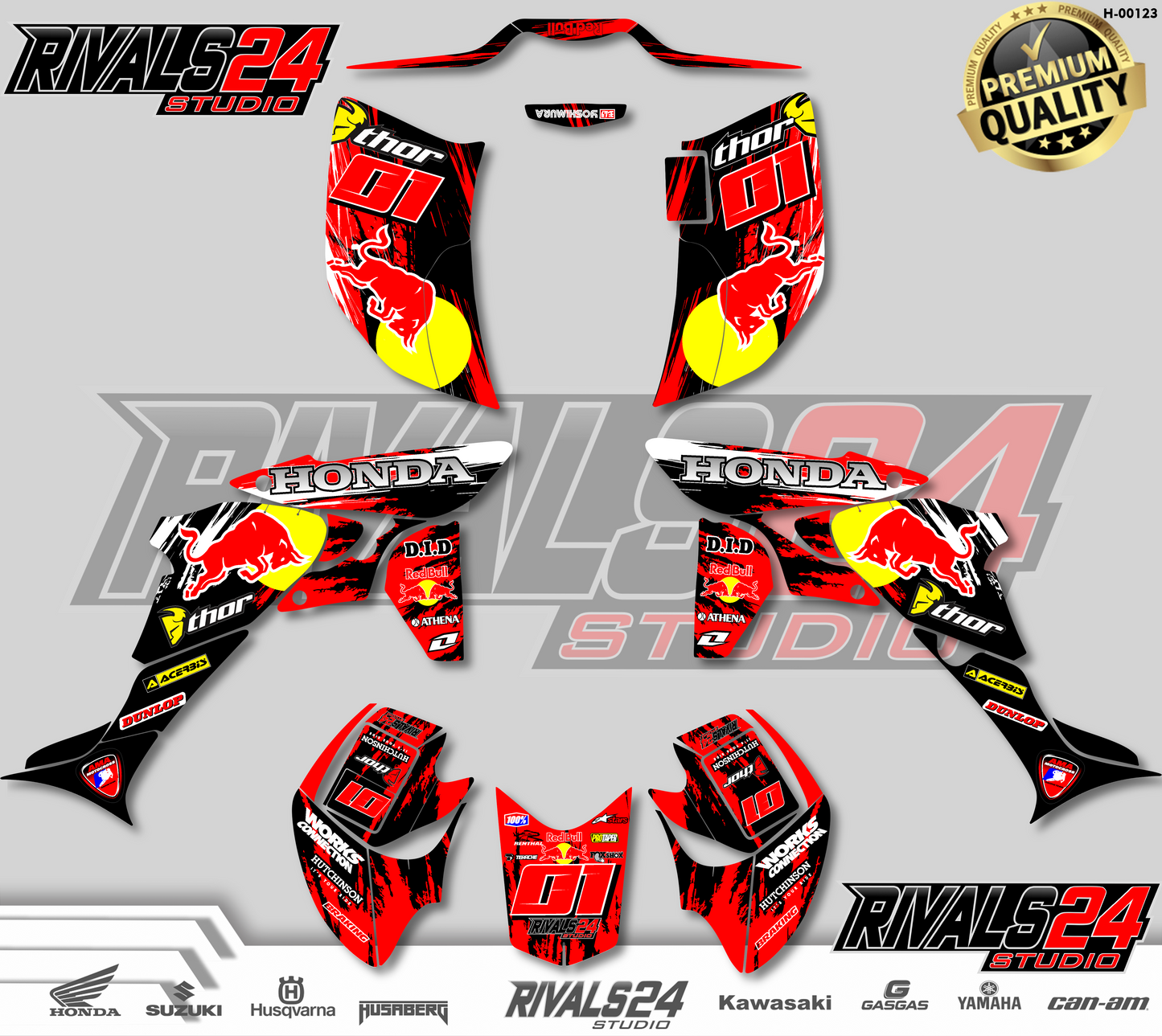 Honda TRX 450R 450ER graphics kit 2004 2005 2006 to 2014 decals