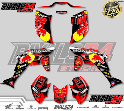 Honda TRX 450R 450ER graphics kit 2004 2005 2006 to 2014 decals
