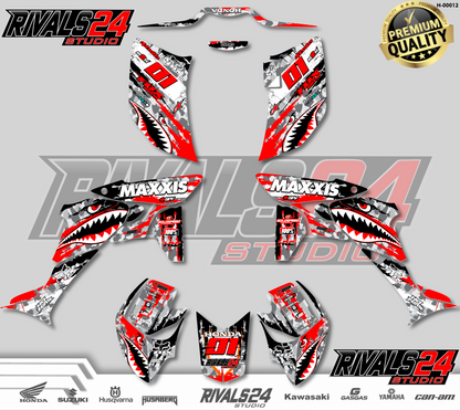 Honda TRX 450R 450ER graphics kit 2004 2005 2006 to 2014 decals