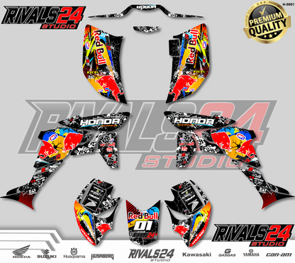 Honda TRX 450R 450ER graphics kit 2004 2005 2006 to 2014 decals