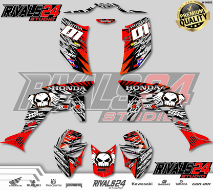 Honda TRX 450R 450ER graphics kit 2004 2005 2006 to 2014 decals