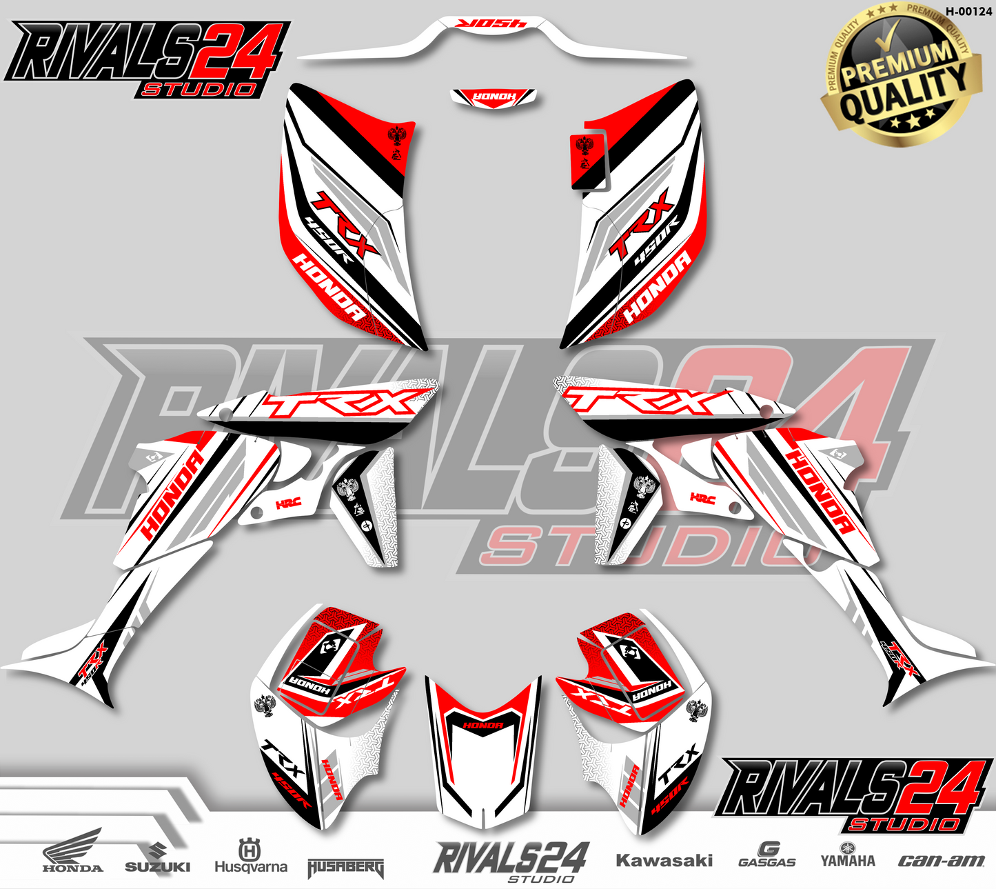 Honda TRX 450R 450ER graphics kit 2004 2005 2006 to 2014 decals