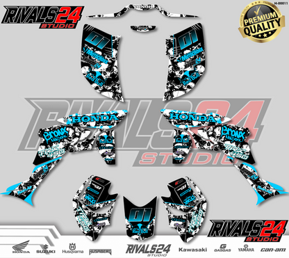 Honda TRX 450R 450ER graphics kit 2004 2005 2006 to 2014 decals