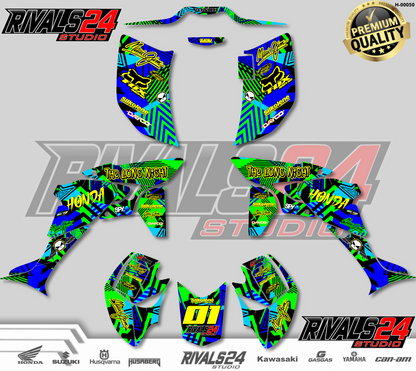 Honda TRX 450R 450ER graphics kit 2004 2005 2006 to 2014 decals
