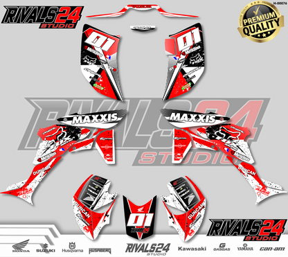 Honda TRX 450R 450ER graphics kit 2004 2005 2006 to 2014 decals