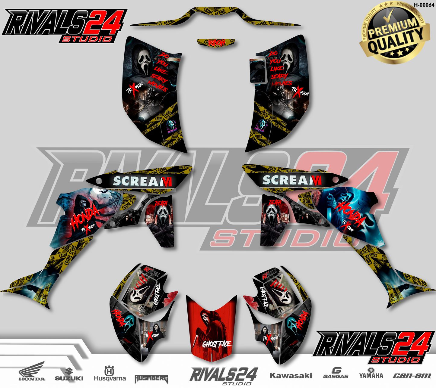 Honda TRX 450R 450ER graphics kit 2004 2005 2006 to 2014 decals