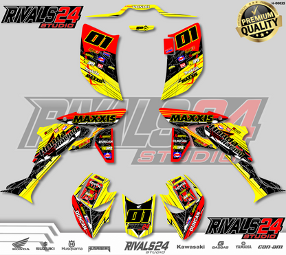 Honda TRX 450R 450ER graphics kit 2004 2005 2006 to 2014 decals