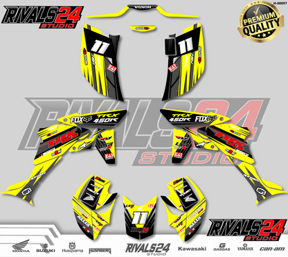 Honda TRX 450R 450ER graphics kit 2004 2005 2006 to 2014 decals