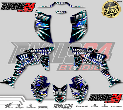 Honda TRX 450R 450ER graphics kit 2004 2005 2006 to 2014 decals