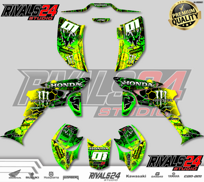 Honda TRX 450R 450ER graphics kit 2004 2005 2006 to 2014 decals