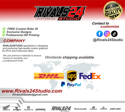 Honda TRX 450R 450ER graphics kit 2004 2005 2006 to 2014 decals